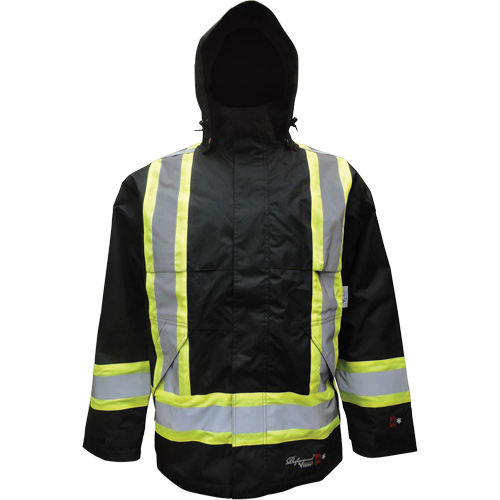 Insulated Jacket, Polyester/Polyurethane, Black, Small Ottawa Fastener Supply