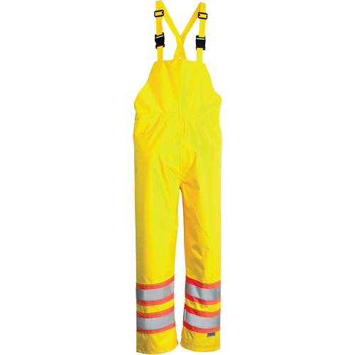Open Road&reg; Bib Pants, Polyester, Small, High Visibility Lime-Yellow Ottawa Fastener Supply