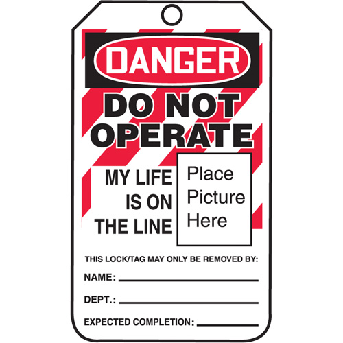Do Not Operate Danger Lockout Tagout Tags, Cardstock, 3-1/4" W x 5-3/4" H, English Ottawa Fastener Supply