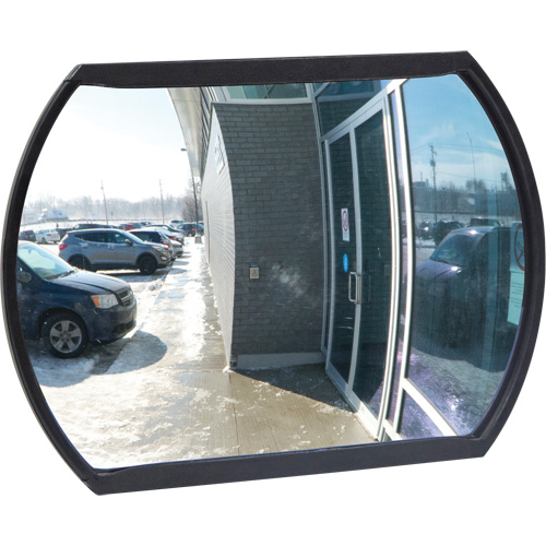 Miroir convexe rectangulaire/rond avec support, 12" h x 18" la, Int&eacute;rieur/Ext&eacute;rieur Ottawa Fastener Supply