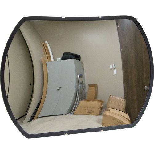 Roundtangular Convex Mirror with Bracket, 12" H x 18" W, Indoor/Outdoor Ottawa Fastener Supply