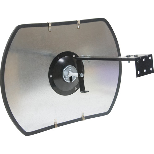 Roundtangular Convex Mirror with Bracket, 18" H x 26" W, Indoor/Outdoor Ottawa Fastener Supply