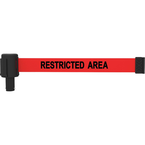 PLUS Banner Cassette, Restricted Area, 15', Red Tape Ottawa Fastener Supply