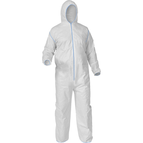 Protective Coveralls, Medium, White, Microporous Ottawa Fastener Supply