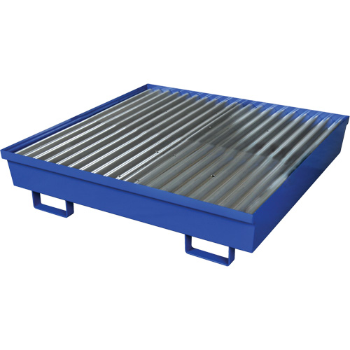 Steel Spill Containment Pallet, 92 US gal. Spill Capacity, 54" x 54.25" x 12" Ottawa Fastener Supply