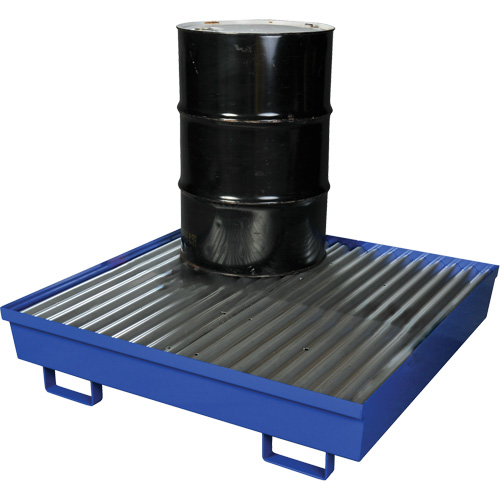Steel Spill Containment Pallet, 92 US gal. Spill Capacity, 54" x 54.25" x 12" Ottawa Fastener Supply