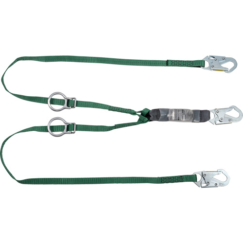 V-Series Tie-Back Lanyard, 6', Snap Hook Center, Snap Hook Leg Ends, Polyester Ottawa Fastener Supply