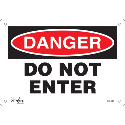 Enseigne Do Not Enter, 7" x 10", Aluminium, Anglais Ottawa Fastener Supply