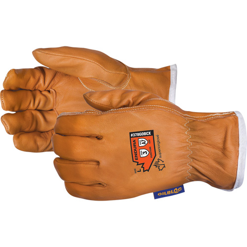 Endura&reg; High-Cut Driver's Gloves, Small, Grain Goatskin Palm, Steel/Para-Aramid Inner Lining Ottawa Fastener Supply