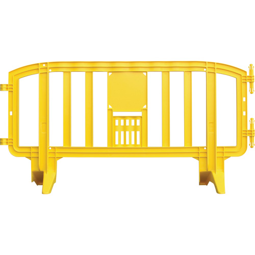 Movit Barricade, Interlocking, 78" L x 39" H, Yellow Ottawa Fastener Supply