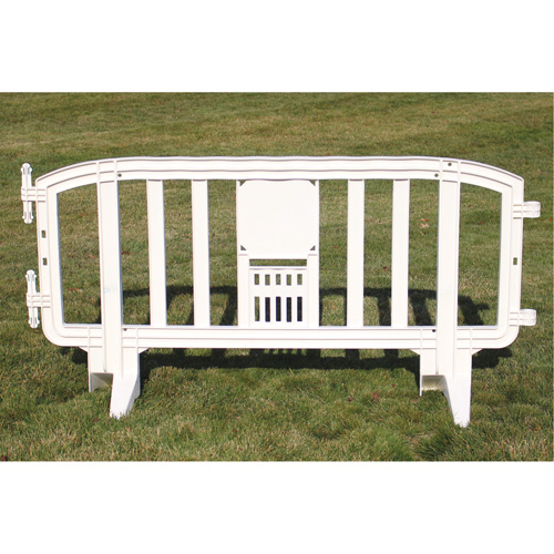 Movit Barricade, Interlocking, 78" L x 39" H, White Ottawa Fastener Supply