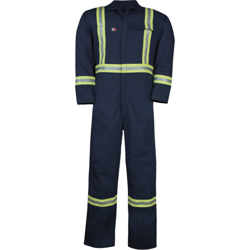 Westex UltraSoft&reg; Unlined Coveralls, Size Large (Tall), Navy Blue, 12.4 cal/cm2 Ottawa Fastener Supply