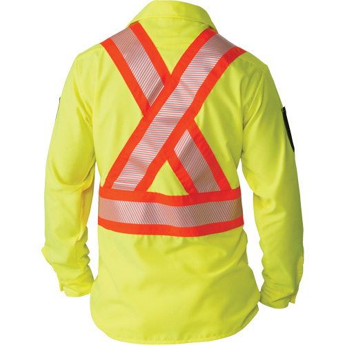 Chemise &agrave; manches longues haute visibilit&eacute; ind&eacute;chirable, Polyester, 2T-Grand (grande taille), Jaune lime haute visibilit&eacute; Ottawa Fastener Supply