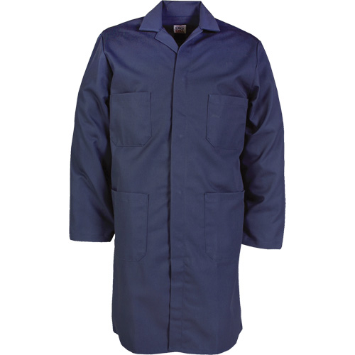Lab Coat, Poly-Cotton, 32, Navy Blue Ottawa Fastener Supply
