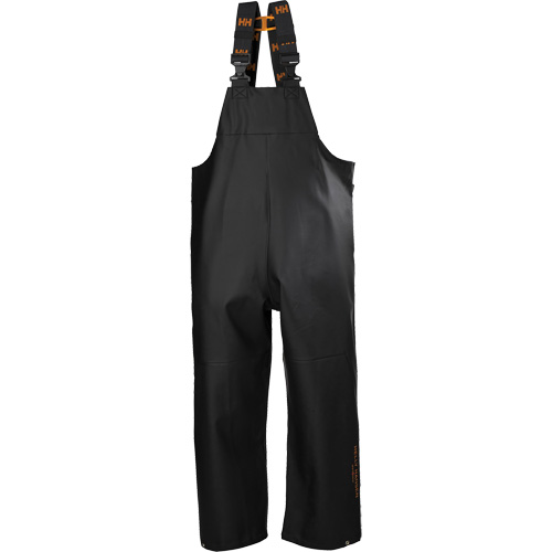 Gale Rain Bib Pants, 4X-Large, Polyester, Black Ottawa Fastener Supply