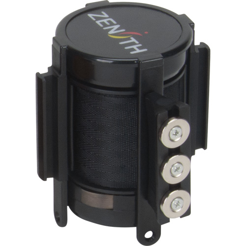 Cassette de ruban magn&eacute;tique pour barri&egrave;re de contr&ocirc;le des foules personnalis&eacute;e, 12', Ruban Noir Ottawa Fastener Supply