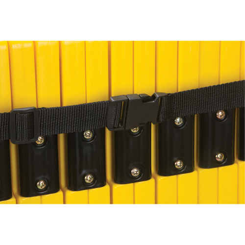 Portable Mobile Barrier, 40" H x 13' L, Yellow Ottawa Fastener Supply