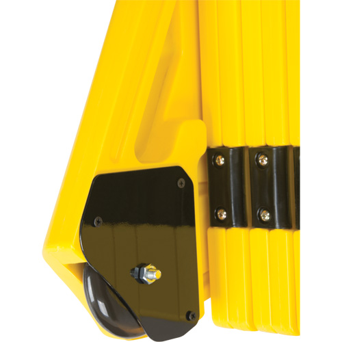 Portable Mobile Barrier, 40" H x 13' L, Yellow Ottawa Fastener Supply