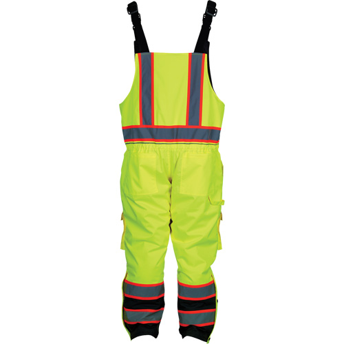 Insulated Overalls, Polyester/Polyurethane, Small, High Visibility Lime-Yellow Ottawa Fastener Supply