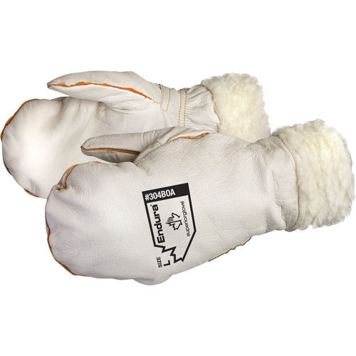 Mitaines en cuir de vache naturel Endura Winter Chopper, Taille Grand, Mitaine Ottawa Fastener Supply
