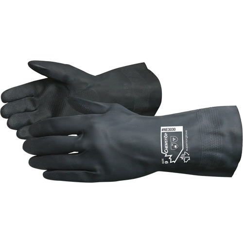 Chemstop Lined Chemical-Resistant Gloves, Size 7, 12" L, Neoprene, Flock-Lined Inner Lining, 30-mil Ottawa Fastener Supply
