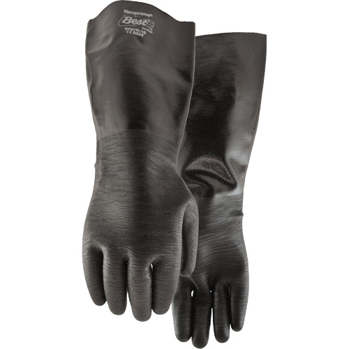 Gants r&eacute;sistants aux produits chimiques, Taille Grand/10, 18" lo, N&eacute;opr&egrave;ne, Doublure en Coton, 84-mil Ottawa Fastener Supply