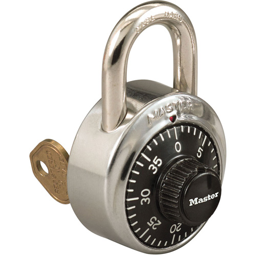 1525 Series Padlock with Key Control Feature, Combination, Stainless Steel, 1-7/8" Width Ottawa Fastener Supply