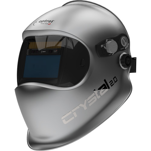 Crystal 2.0 Auto Darkening Welding Helmet, 3.94" L x 1.97" W View Area, 2/4 - 12 Shade Range, Silver Ottawa Fastener Supply