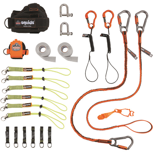 Squids&reg; 3186 Iron/Steel Worker's Tool Tethering Kit Ottawa Fastener Supply
