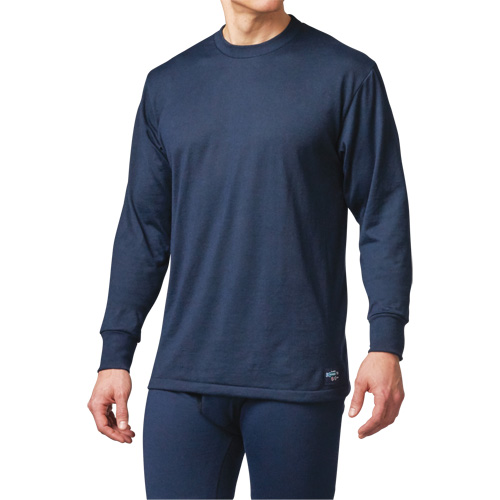 FR Base Layer Long Sleeve T-Shirt, Small, Navy Blue Ottawa Fastener Supply