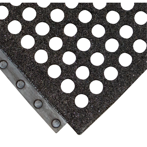 24/Seven&reg; Locksafe&reg; Anti-Fatigue Mat, Honeycomb, 3' x 3' x 5/8", Black, Natural Rubber Ottawa Fastener Supply
