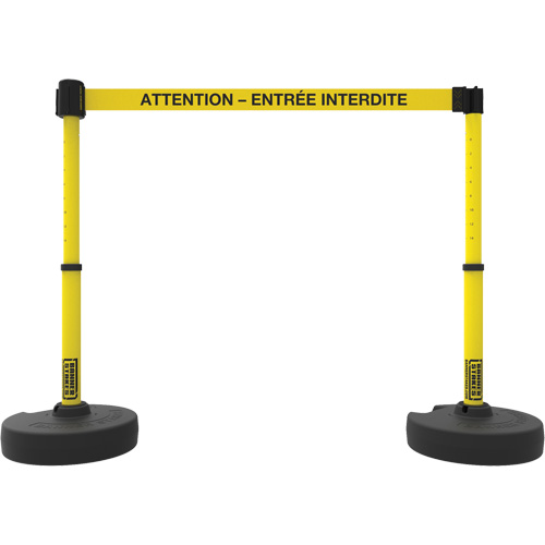 Ensemble de montants pour barri&egrave;re Plus, Plastique, 42" h, Ruban Jaune, Longueur du ruban 15' Ottawa Fastener Supply