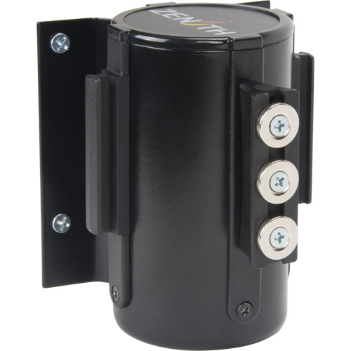 Wall Mount Barrier with Magnetic Tape, Steel, Screw Mount, 12', Black Tape Ottawa Fastener Supply