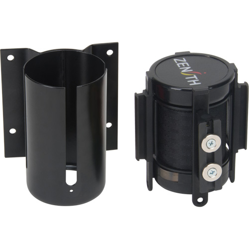 Wall Mount Barrier with Magnetic Tape, Steel, Screw Mount, 7', Black Tape Ottawa Fastener Supply