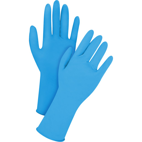 Disposable Gloves, X-Large, Latex, 14-mil, Powder-Free, Blue Ottawa Fastener Supply