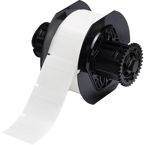B33 Series Self-Laminating Labels, Vinyl, 1.75" L x 1.5" H, White Ottawa Fastener Supply