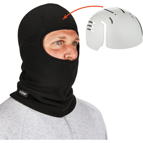 N-Ferno&reg; Zippered Balaclava Face Mask with Bump Cap Insert, Fleece/Polyester, Black Ottawa Fastener Supply