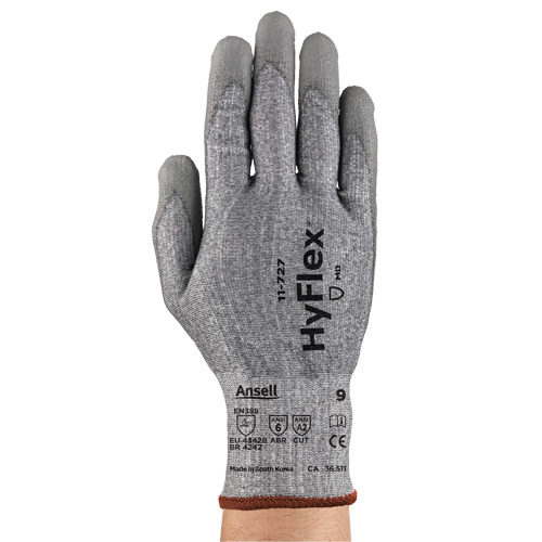 Gants r&eacute;sistant aux coupures HyFlex s&eacute;rie 11-727, Taille 10, Calibre 15, Rev&ecirc;tement Polyur&eacute;thane, Enveloppe en Intercept, ASTM ANSI niveau A2/EN 388 niveau B Ottawa Fastener Supply