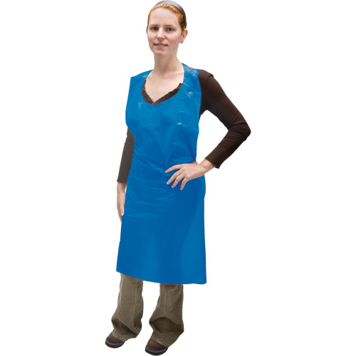 Polyethylene Apron, Polyethylene, Blue, 35" W x 46" L Ottawa Fastener Supply