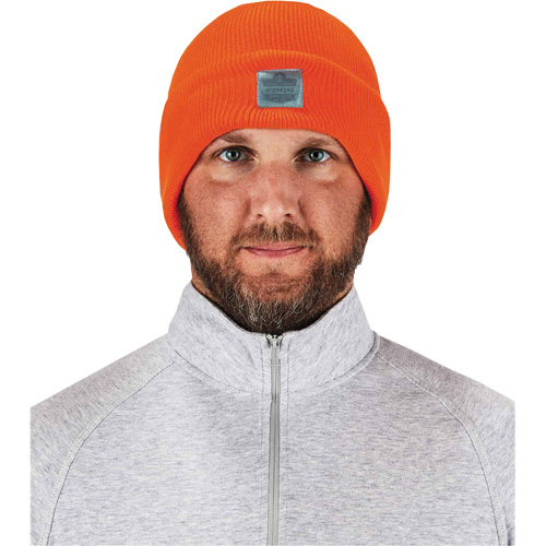 N-Ferno&reg; Rib Knit Beanie Hat, One Size, Orange Ottawa Fastener Supply