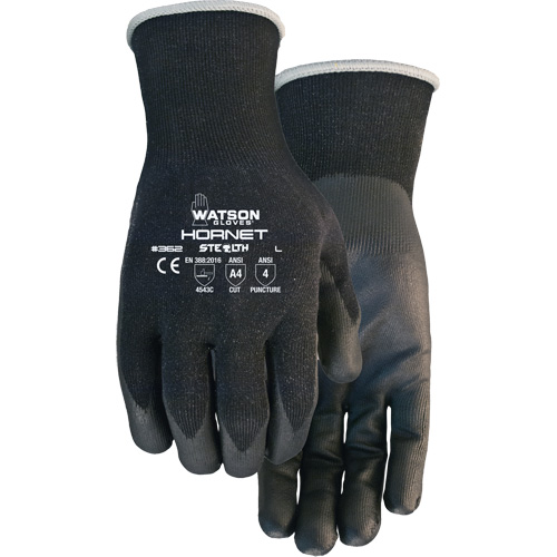 Stealth Hornet Cut Resistant Gloves, Size Small, 18 Gauge, Foam Nitrile Coated, Glass Fibre/HPPE/Nylon/Spandex Shell, ASTM ANSI Level A4/EN 388 Level 5 Ottawa Fastener Supply