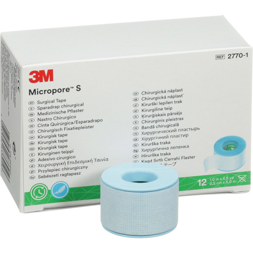 Micropore S Surgical Tape, Non-Medical, 16-1/2' L x 1" W Ottawa Fastener Supply