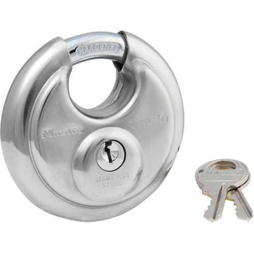 Cadenas &agrave; arceau prot&eacute;g&eacute;, Argent, Cl&eacute;s diff&eacute;rentes, Acier inoxydable, Largeur de 2-3/4" Ottawa Fastener Supply