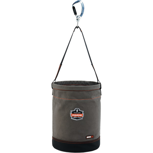 Arsenal&reg; 5940 Swiveling Carabiner Hoist Bucket, Canvas, 12.5" Dia. x 17" H, 150 lbs. Load Rating Ottawa Fastener Supply