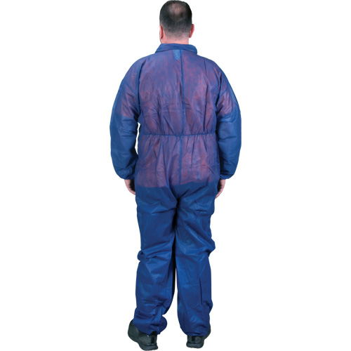 Coveralls, Medium, Blue, Polypropylene Ottawa Fastener Supply