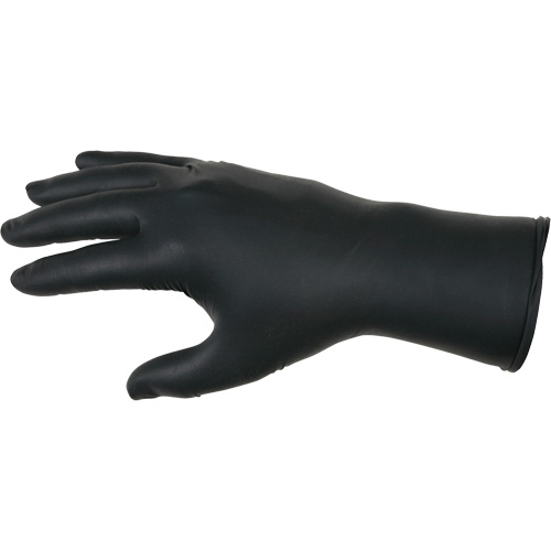 Gants jetables NitriShield Stealth Extra, Grand, Nitrile, 6 mils, Sans poudre, Noir Ottawa Fastener Supply