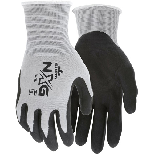 Gants enduits NXG, Grand, R&ecirc;vetement Mousse de nitrile, Calibre 13, Enveloppe en Nylon Ottawa Fastener Supply