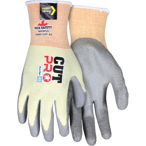 Gants enduits r&eacute;sistant &agrave; la coupe Cut Pro, Taille Moyen, Calibre 15, Rev&ecirc;tement Polyur&eacute;thane, Enveloppe en Kevlar, ASTM ANSI niveau A2 Ottawa Fastener Supply