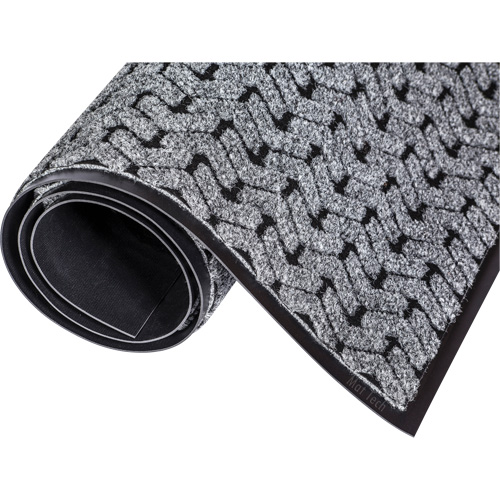 Tire-Track Performance Entrance Mats, Wiper/Scraper, 4' x 8' x 3/8", Grey Ottawa Fastener Supply