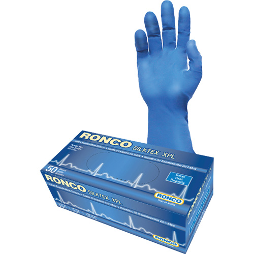 SilkTex XPL Extra-Long Examination Glove, Small, Latex, 13-mil, Powder-Free, Blue, Class 2 Ottawa Fastener Supply